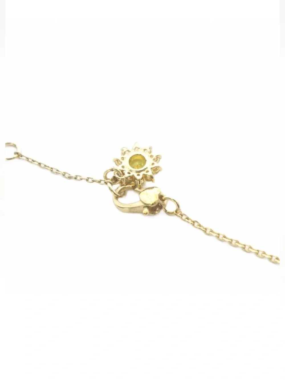Kate Spade Rain or Shine Necklace Pendant Gold, blue, yellow Umbrella Sun- EUC